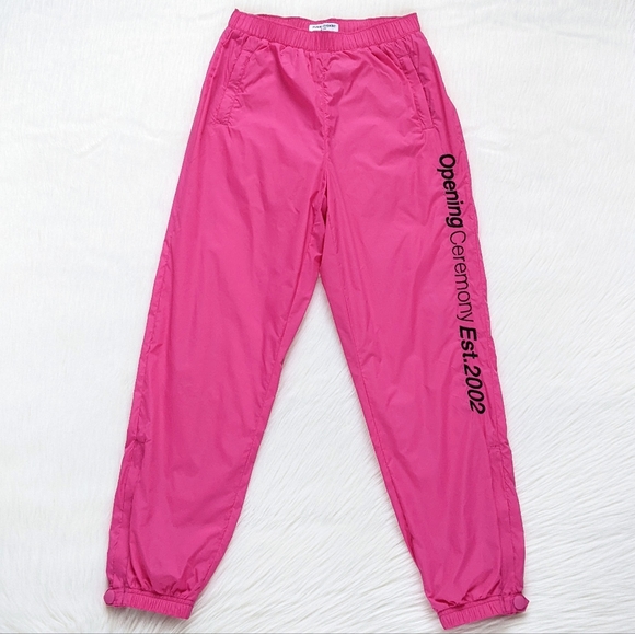 Opening Ceremony Ltd. Edition Pink Track Pants Spell Out Logo Wind Pants XS - Picture 7 of 16